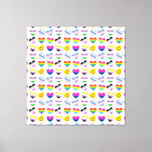 Pride Hearts Canvas Print