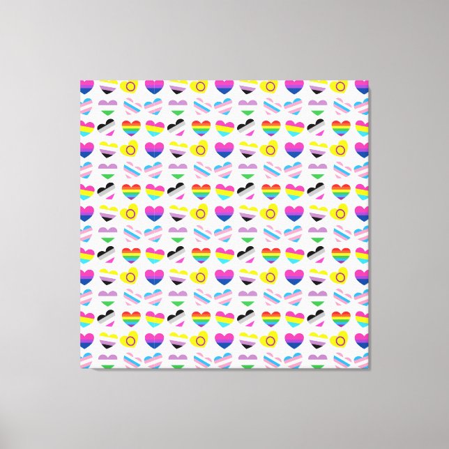 Pride Hearts Canvas Print (Front)