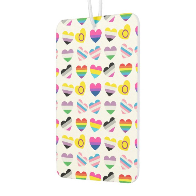 Pride Hearts Car Freshener (Left)