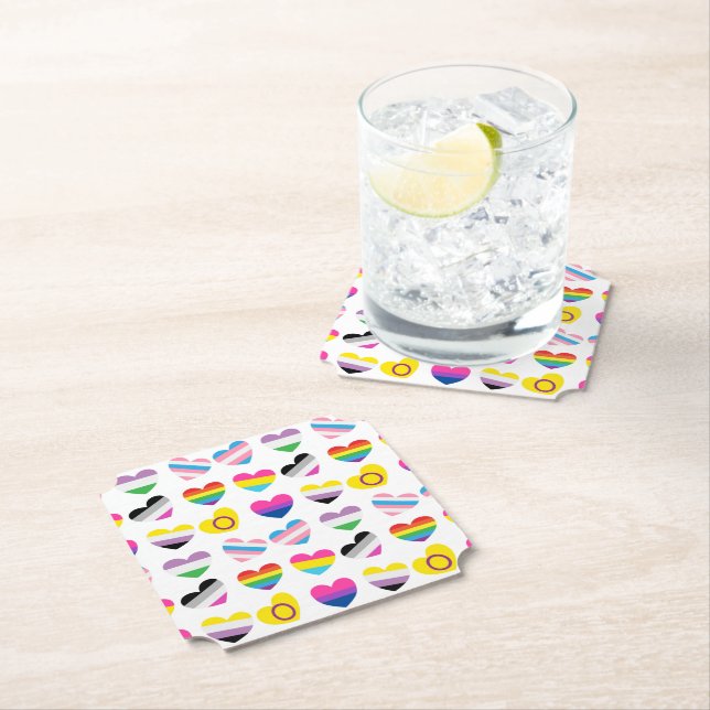 Pride Hearts Coasters (Insitu)