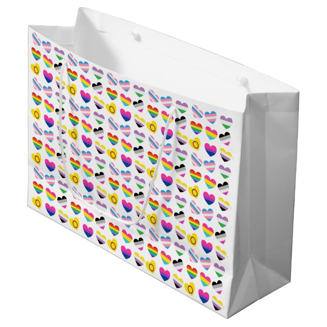 Pride Hearts Gift Bags (Front Angled)