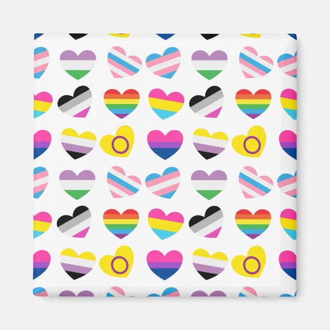 Pride Hearts Magnet (Front)