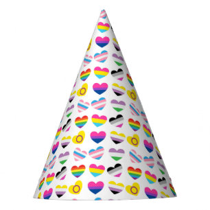 Pride Hearts Party Hat