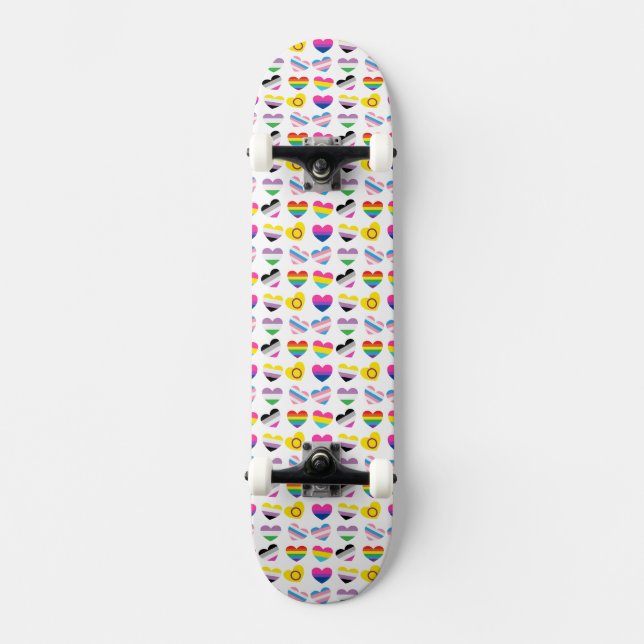 Pride Hearts Skateboard (Front)