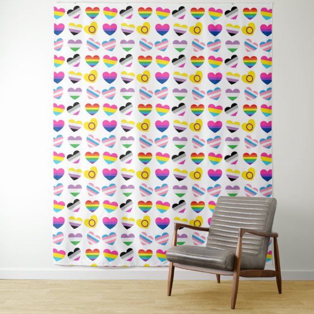 Pride Hearts Tapestry (In Situ)