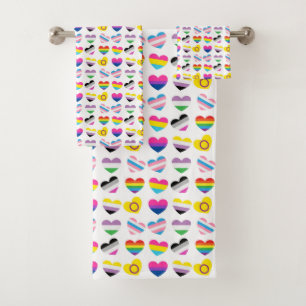 Pride Hearts Towel Set