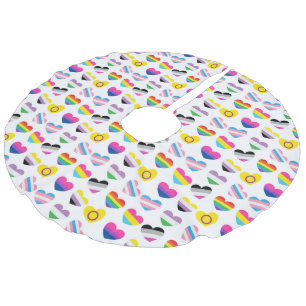 Pride Hearts Tree Skirt