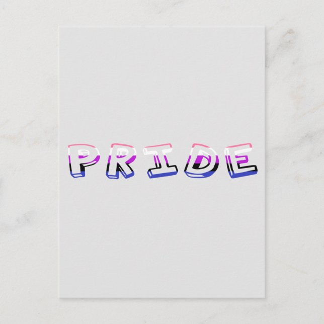 Pride Holo | Genderfluid Pride postcard (Front)