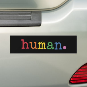 Pride Human LGBT Rainbow LGBTQ Equality Bumper Sticker