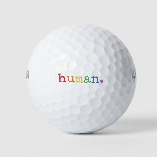 Pride Human LGBT Rainbow LGBTQ Equality Golf Balls (Front)