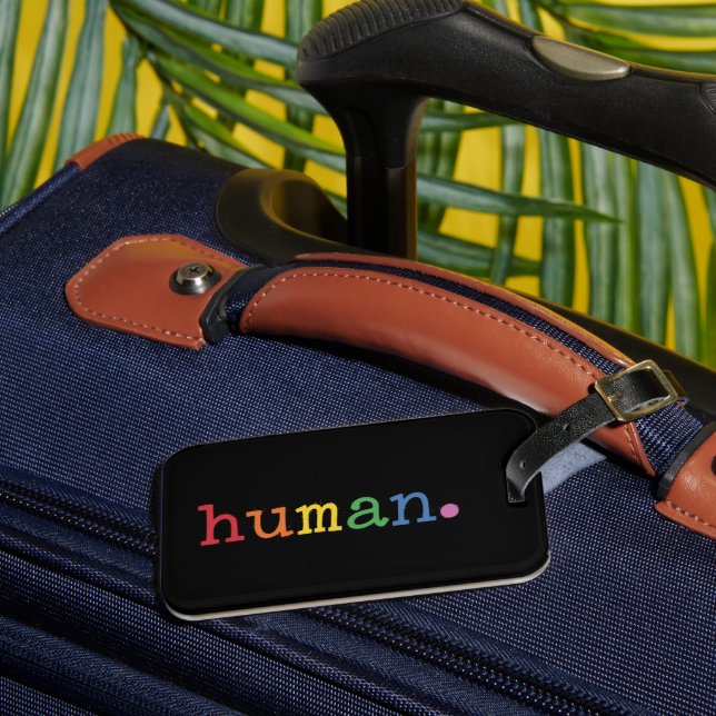 Pride Human LGBT Rainbow LGBTQ Equality Luggage Tag (Front Insitu 3)