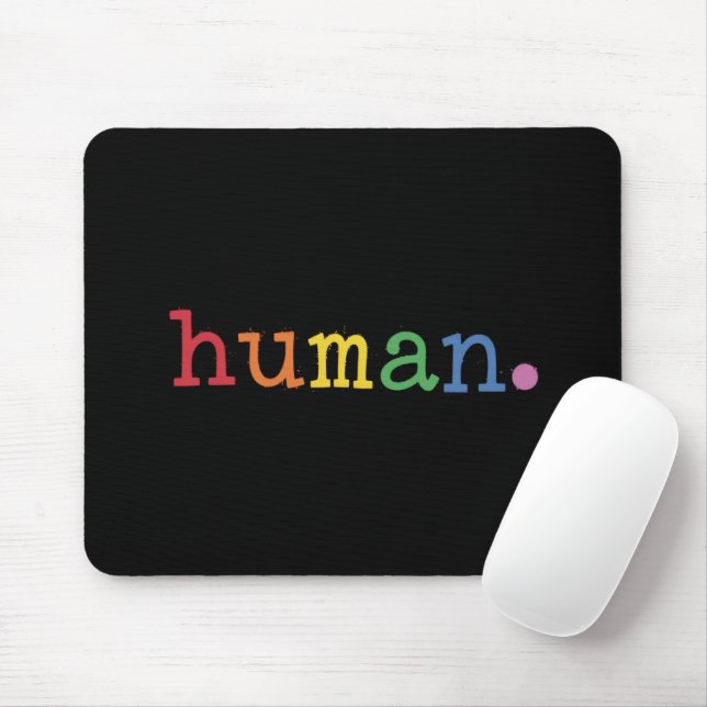 Pride Human LGBT Rainbow LGBTQ Equality Mouse Mat (With Mouse)