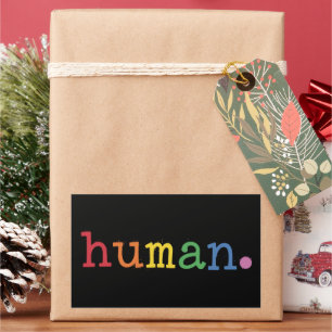 Pride Human LGBT Rainbow LGBTQ Equality Rectangular Sticker