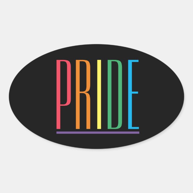 PRIDE II Oval Stickers (Front)