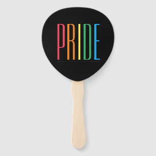 PRIDE II Paddle Shape Hand Fans