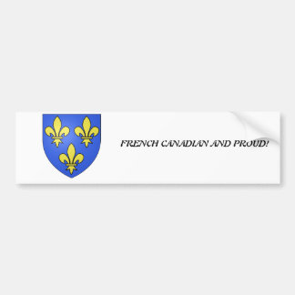 PRIDE IN FRENCH HERITAGE BUMPER STICKER
