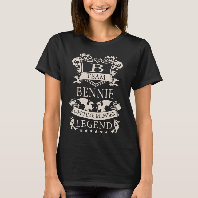 Pride In Name BENNIE Lifetime Member Legend T-Shirt (Front)