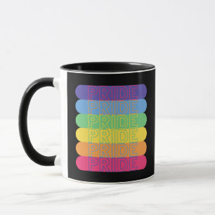 Pride in rainbow colors mug