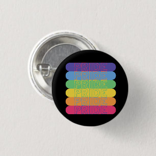 Pride in rainbow colours button