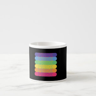 Pride in rainbow colours                espresso cup