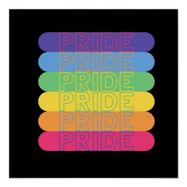 Pride in rainbow colours       poster (Front)