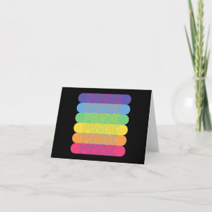 Pride in rainbow colours thank you card