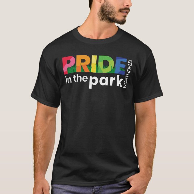 Pride in the Park logo (for dark-coloured shirts) T-Shirt (Front)