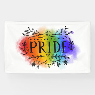 Pride in Watercolor Banner