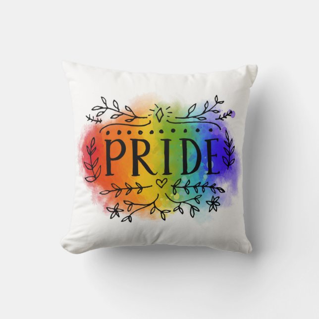 Pride in Watercolor Cushion (Front)