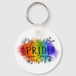 Pride in Watercolor Key Ring