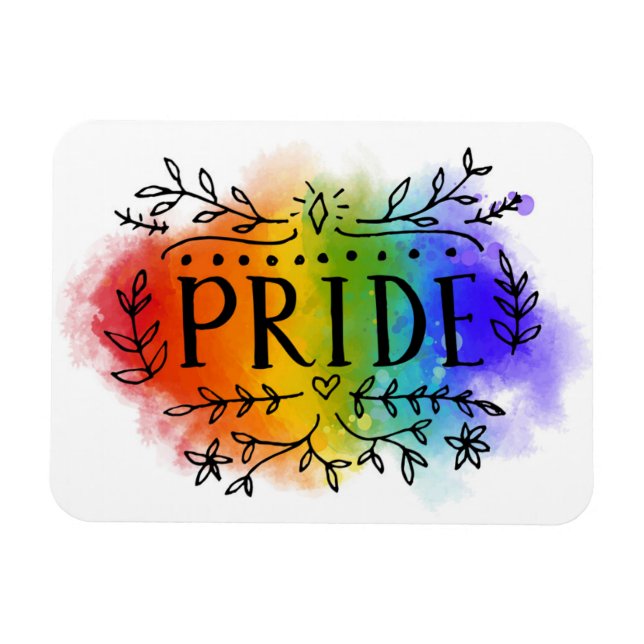 Pride in Watercolor Magnet (Horizontal)