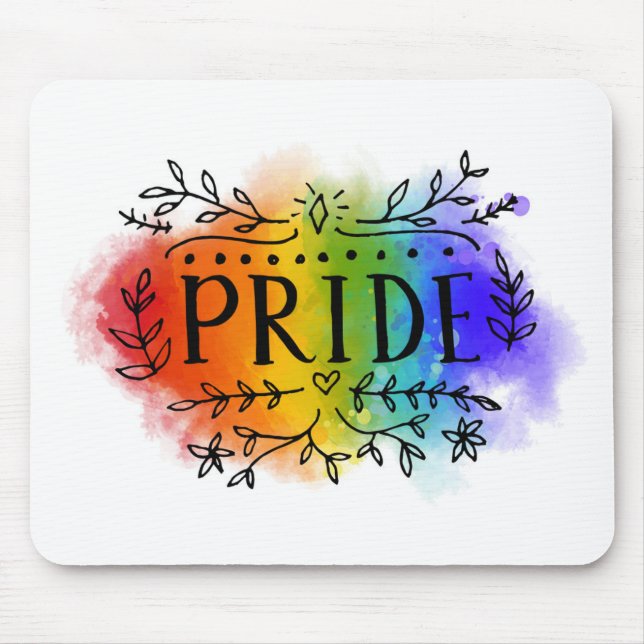Pride in Watercolor Mouse Mat (Front)