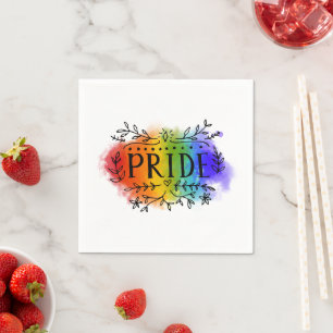 Pride in Watercolor Napkin