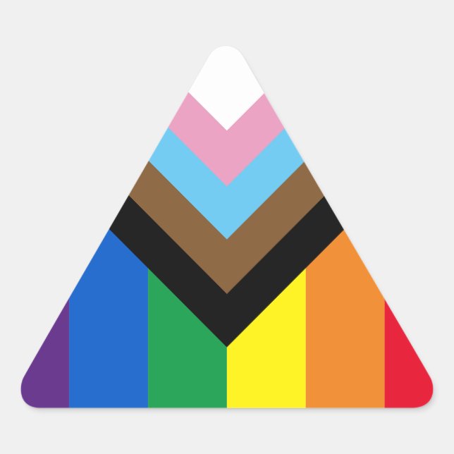 Pride Inclusive diversity rainbow Lgbtq gay flag Triangle Sticker (Front)