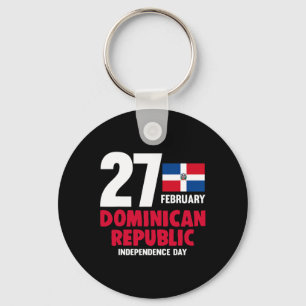 Pride Independence Day Dominican Republic Flag  Key Ring