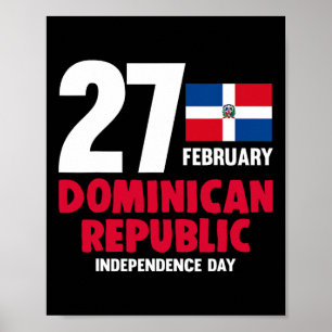 Pride Independence Day Dominican Republic Flag  Poster