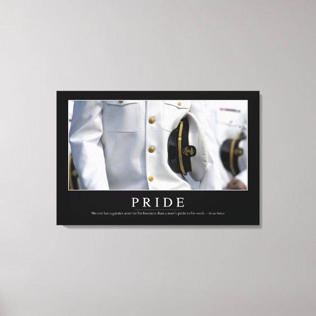 Pride: Inspirational Quote 2 Canvas Print (Front)