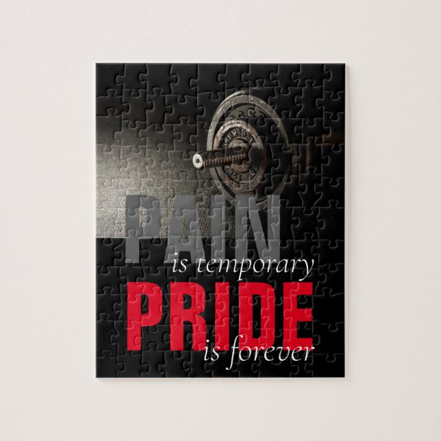 Pride is Forever Bodybuilding Motivational Jigsaw Puzzle (Vertical)