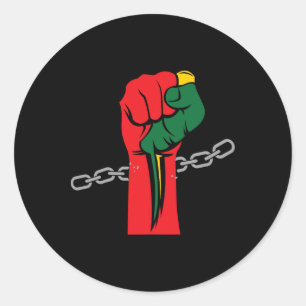 Pride Juneteenth Celebrating 1865 Juneteenth Afro Classic Round Sticker