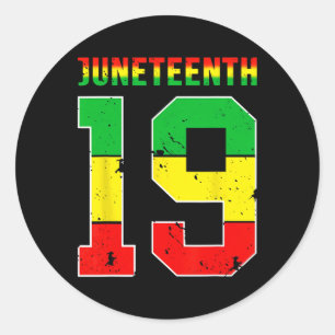 Pride Juneteenth June 19 Clothing Woman1 Classic Round Sticker