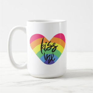 Pride- kiss me. love is fair.  coffee mug