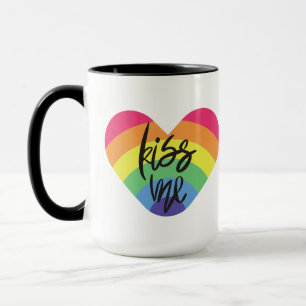 Pride- kiss me. love is fair. mug