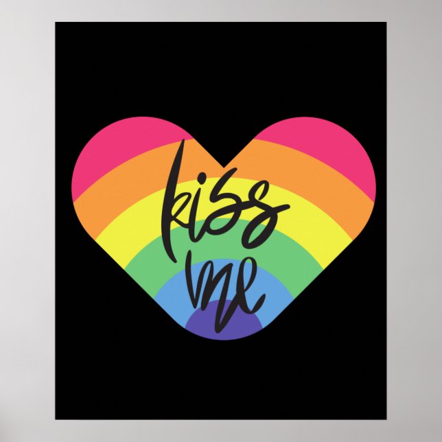Pride- kiss me. love is fair.  poster (Front)