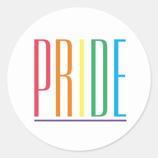 PRIDE Large Round Stickers (Front)
