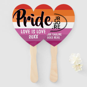 Pride Lesbian Flag (2018) Custom Logo Hand Fan