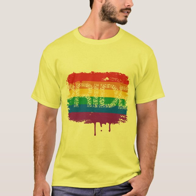 PRIDE LETTERS PATTERN WHITE -.png T-Shirt (Front)