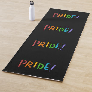 PRIDE LGBT Colours Typography Design Yoga Mat