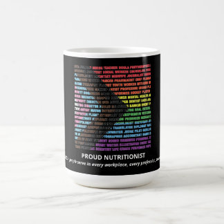 Pride LGBT Diversity Rainbow Word Cloud Custom Coffee Mug