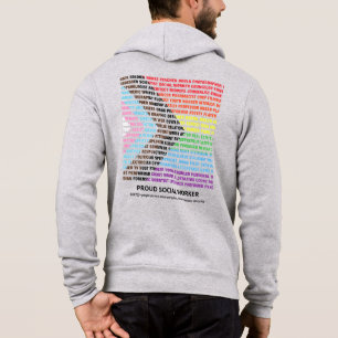 Pride LGBT Diversity Rainbow Word Cloud Custom Hoodie