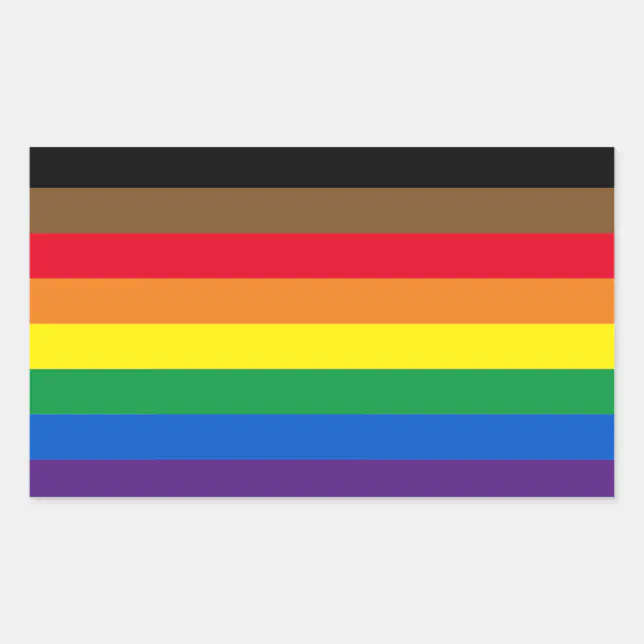 Pride lgbt lgbtq diversity inclusive rainbow flag rectangular sticker ...